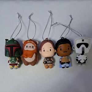 Star Wars Ornaments Princess Leia,Lando,Wicket,Stormtroope, Boba Fett